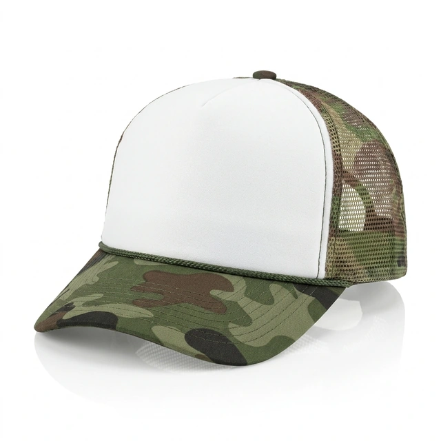 Camouflage-weiße Trucker-Cap